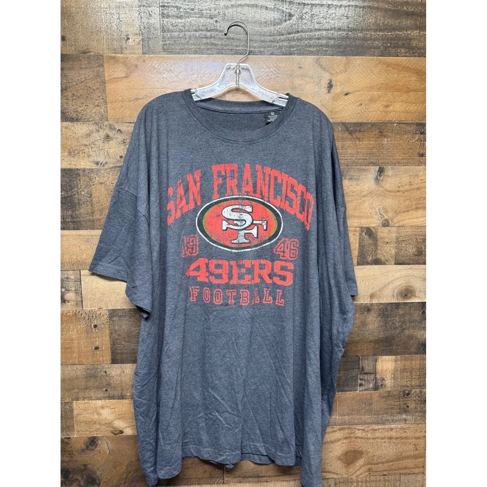 Mens 5XL Big Charcoal‎ Gray Polyester Cotton Blend TShirt Casual Everyday